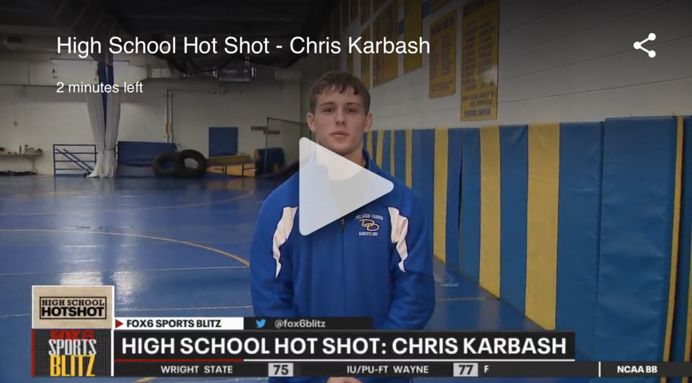  Christopher Karbash named FOX6 High School Hot Shot 