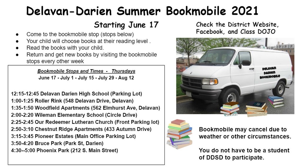 DDSD bookmobile dates and times