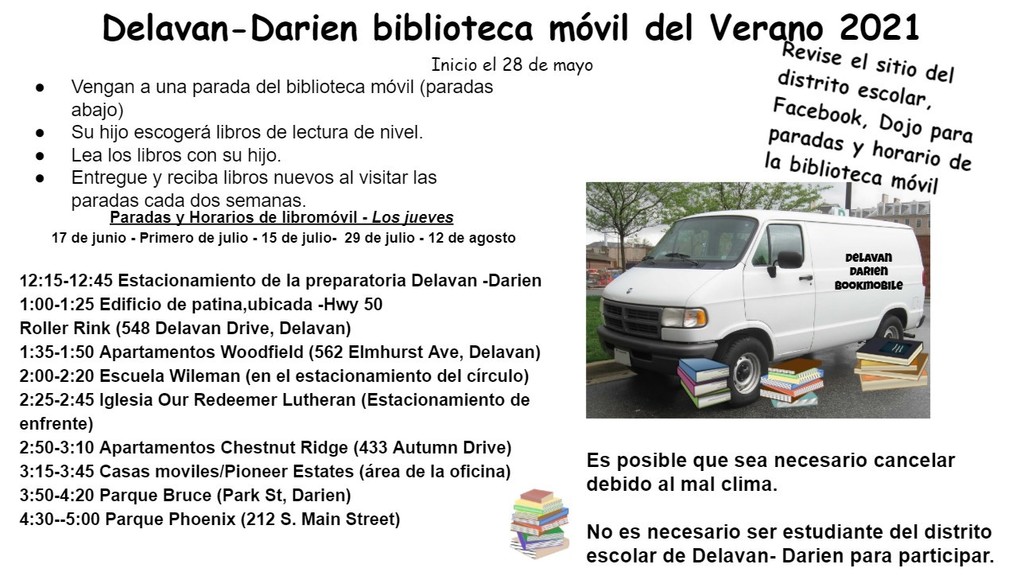DDSD bookmobile dates & times