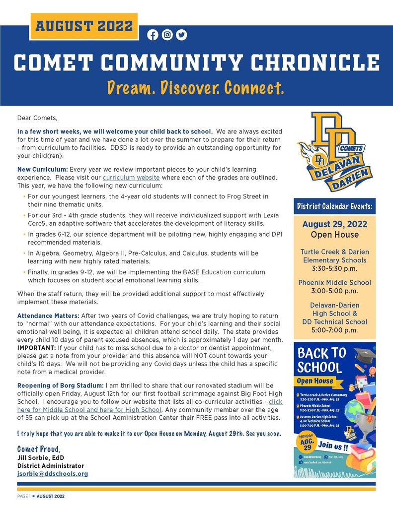 August Comet Community Chronicle