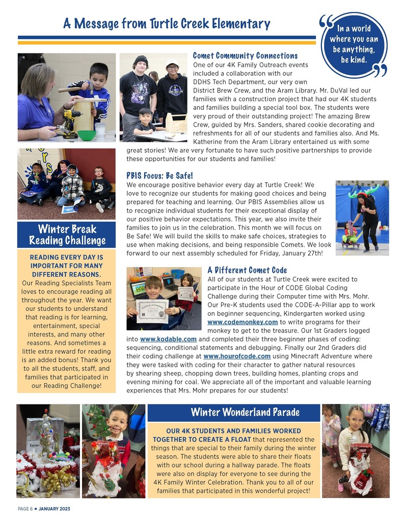 January Comet Community Chronicle